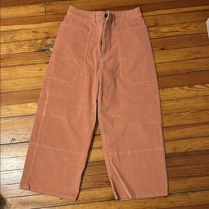 Everlane Gardener pants in Corduroy size 8 wide leg crop